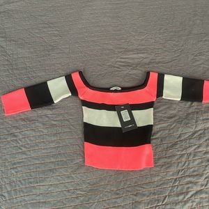 Black, pink and white fashion nova sweater